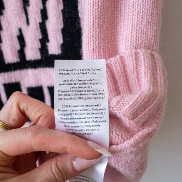 NWT Ganni Printed Sweater Vest in Pink | Size Small - Picture 9 of 11